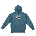 크루키드(KROOKED) EYES LG Pullover Hooded Sweatshirt - SLATE BLUE (LT. BLUE Print) 53123114G