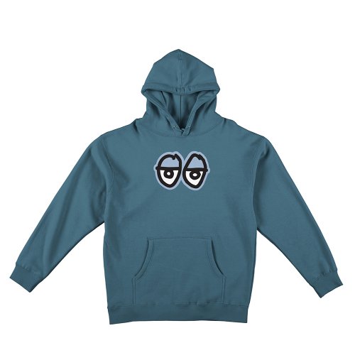 크루키드(KROOKED) EYES LG Pullover Hooded Sweatshirt - SLATE BLUE (LT. BLUE Print) 53123114G - 사이즈 & 후기 | 무신사