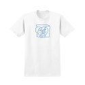 크루키드(KROOKED) KRKD MOONSMILE S/S T-Shirt - WHITE (BLUE Print) 51023424D
