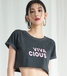 vivamoon T-shirt CHARCOAL-PINK