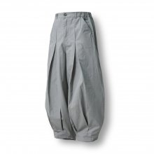 Unbalance Long Tuck Balloon Pants - Grey