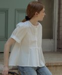 틸 아이 다이(TILL I DIE) Pearl point flare blouse[2color]