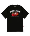 트립션(TRIPSHION) CHALLENGE BOAT BEAR GRAPHIC 티셔츠 - 블랙
