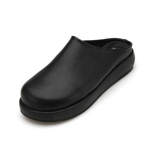 MUSINSA | SALT AND CHOCOLATE Round Toe Minimal Clog 412223007 (4cm