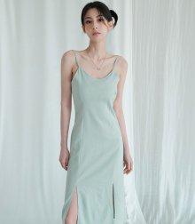 linen sleeveless dress MINT