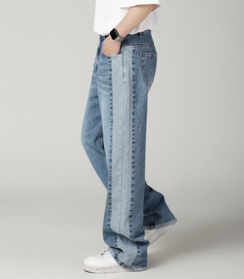 ★AVANDRESS★ twotone wide pants LIGHT BLUE AVANDRESS