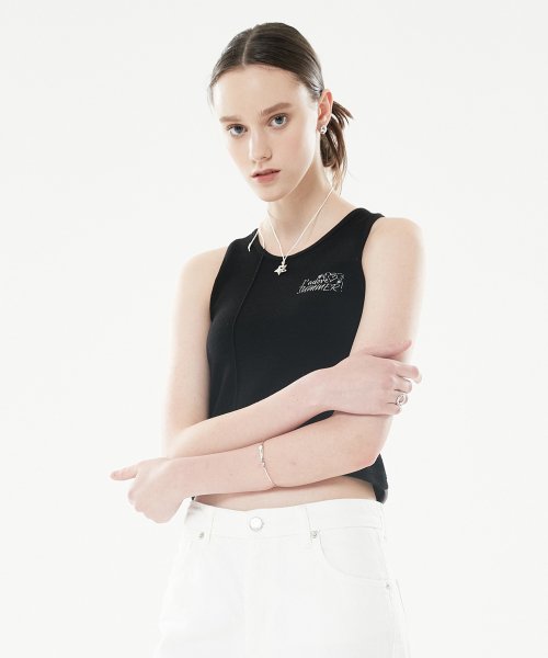 LLS COLOR BLOCK SLEEVELESS(BLACK)