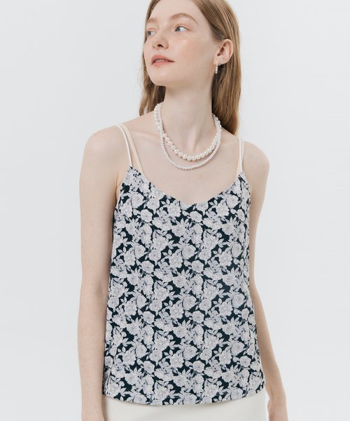실른(SILN) Flower pattern sleeveless (BLACK) - 38,000 | 무신사 스토어