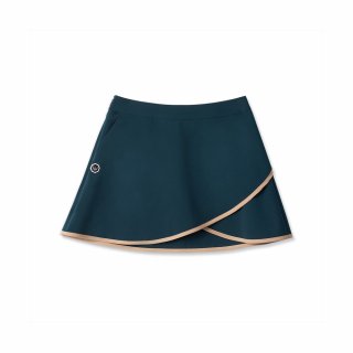 미스페라(MEASPHERA) WOMEN FLARE WRAP SKIRT DARK GREEN