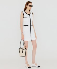 화이트 애니 썸머 트위드 드레스 / WHITE ANNIE SUMMER TWEED DRESS