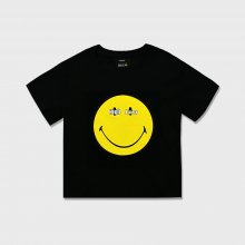 GOZER® X Smiley® LOGO T-SHIRTS (Cropped)_BLACK