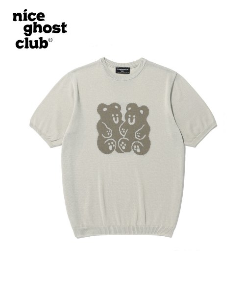 MUSINSA | NICE GHOST CLUB GUMMY BEAR SUMMER SHORT SLEEVE Knit