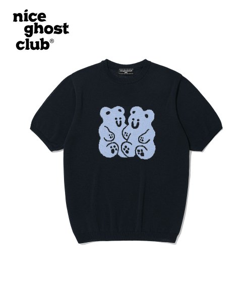 MUSINSA | NICE GHOST CLUB GUMMY BEAR SUMMER SHORT SLEEVE Knit