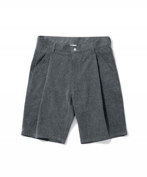 VINTAGE ONE TUCK PIGMENT SHORTS - DARK GRAY