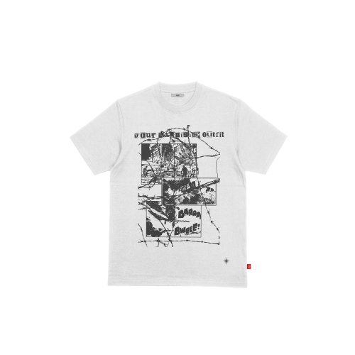 MUSINSA | YEO WHITE COLLAPSE T-SHIRT