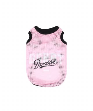 비에스래빗(BSRABBIT) 비에스알 어센틱 메쉬 티셔츠 핑크