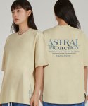 아스트랄 프로젝션(ASTRAL PROJECTION) 그라데이션 레터링 라운드 넥 15수 면 반팔 티셔츠_버터
