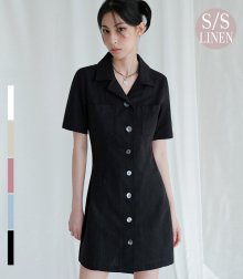 linen jacket dress - 5COL