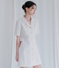 linen jacket dress IVORY