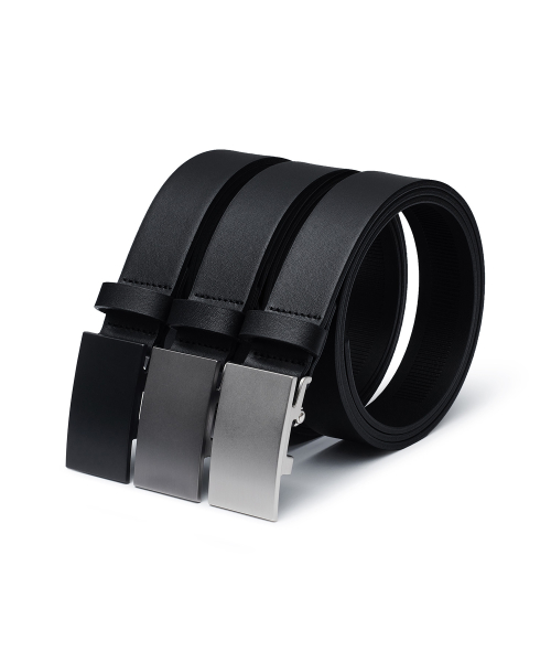 무신사 스탠다드(musinsastandard) 오토매틱 플레이트 레더 벨트_30mm