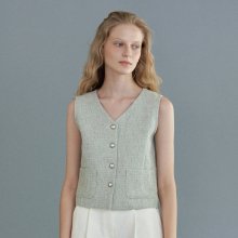 Tweed mini vest