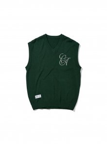 CA Logo Knit Vest Green