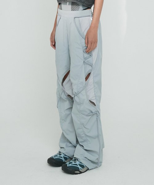 MUSINSA | OJOS Open Snap Light Pants / Gray