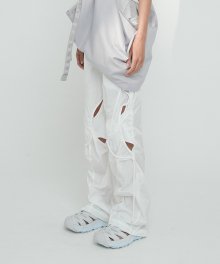 Open Snap Light Pants / White