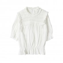 French Smocking Frill Blouse (SI2SHF062WH)