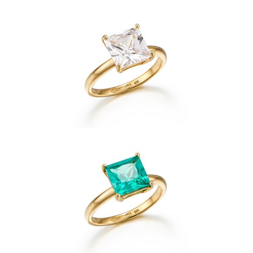 TATIANA - [Silver 925] Bold Princess Cut Ring_CR0491