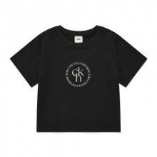 chk 로고 레귤러핏 티셔츠 (블랙)