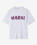 마르니(MARNI) 여성 로고 프린트 오가닉 저지 반소매 티셔츠 - 릴리 화이트 / THJET49EPHUSCS11L1W01