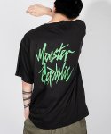 몬스터리퍼블릭(MONSTER REPUBLIC) 무브먼트 로고 티셔츠 블랙(라이트그린)