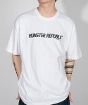 몬스터리퍼블릭(MONSTER REPUBLIC) 몬스터 베이직 로고 티셔츠 화이트 (블랙)