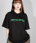 몬스터리퍼블릭(MONSTER REPUBLIC) 몬스터 베이직 로고 티셔츠 블랙 (라이트그린)