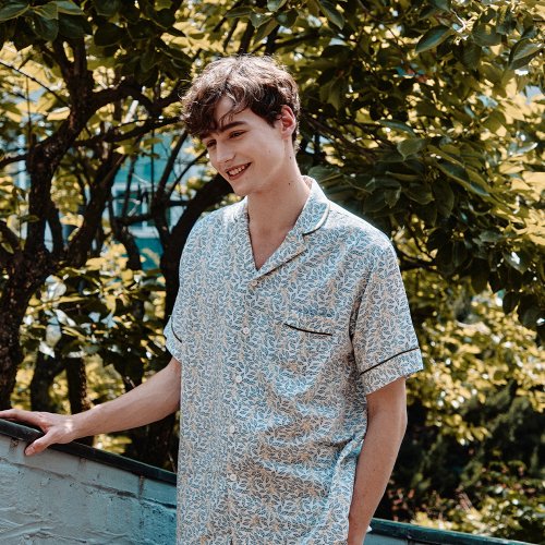 Men shy leaf pajama short set