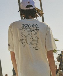 아티스트 이해강 테니스 반팔 티셔츠(FS2RSE2A01XOWH)
