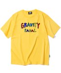 트립션(TRIPSHION) GRAVITY FATAL 티셔츠 - 옐로우