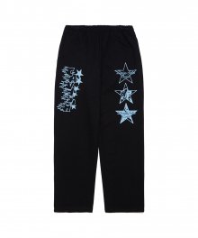 STAR LOGO PRINTED SWEAT PANTS BLACK(CV2CFUPA01A)