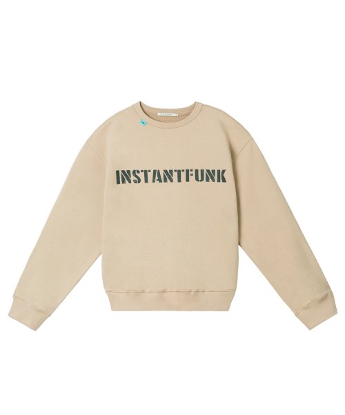 MUSINSA | INSTANTFUNK Standard Logo Sweatshirt - Beige