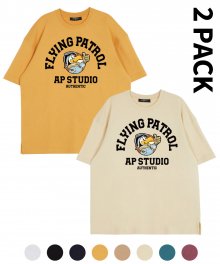[패키지] 2 PACK 플라잉 패트롤 라운드 넥 15수 면 반팔 티셔츠