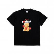 I LOVE TEDDY BEAR SHORT SLEEVE T-SHIRT BLACK