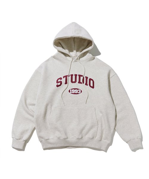 MUSINSA | 1993STUDIO studio arch logo Hoodie_oat beige