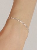 유니제이(UNI.J) Lovely Heart Link Chain Silver Bracelet Ib153 [Silver]