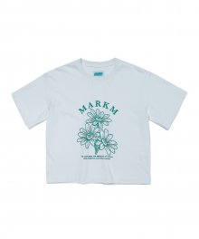 (W) FLOWER GRAPHIC T-SHIRTS OFF WHITE