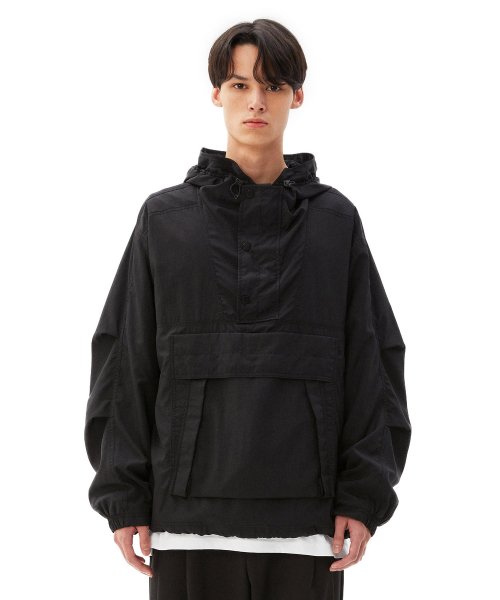 Metallic ripstop outlet hooded jacket