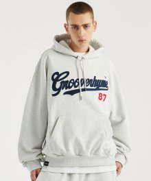 ATHLETIC LOGO BIG OVER HOODIE (OATMEAL GREY) [LRQFCTH355M]