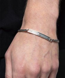 BA013 [Silver925] B pattern bracelet