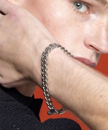 BA018 [Surgical steel] Bold chain bracelet