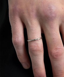 BA028 [Surgical steel] Half angled ring